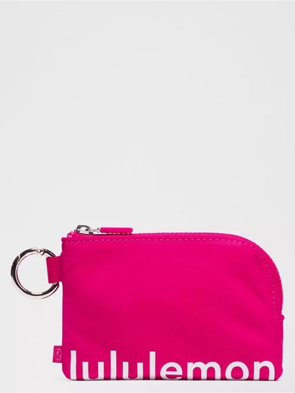 NWT Lululemon Pink Clippable Card Pouch Keychain